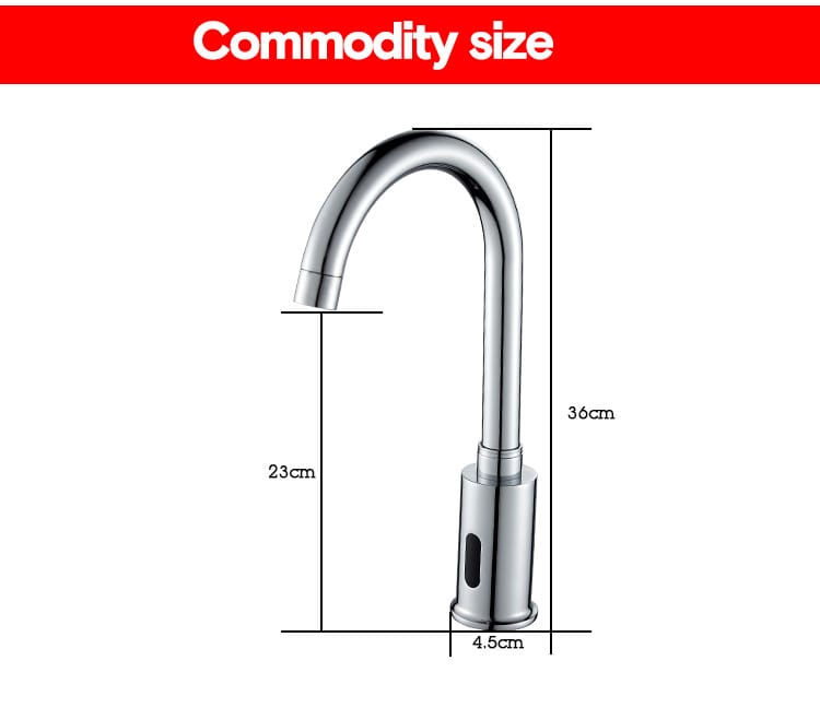 Robinet d'évier infrarouge automatique sans contact, capteur Intelligent, pour cuisine et salle de bains - Image 6