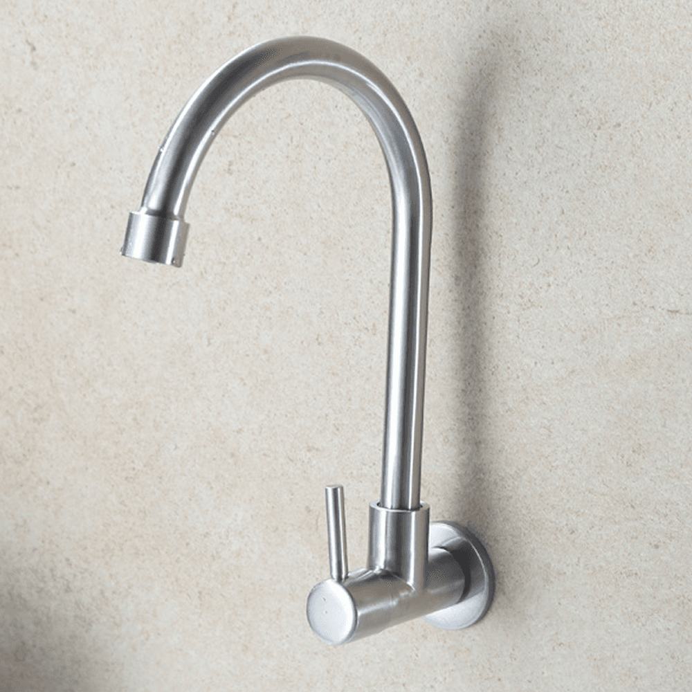 Modern Design 304ss Single Handle Wall-Mounted Kitchen Faucet Tap for Cold Water Single Hole Installation - Image 4