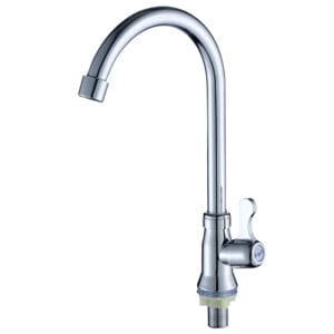 Modern 360 Degree Rotating Single Cold Kitchen Faucet 1-Hole Wall Mount for Hotels