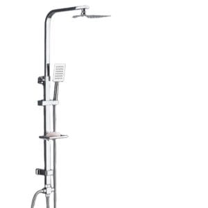 Pluie OEM Rose rose cachée rideau poli en chromée de douche de salle de bain polie ensemble à poignée simple motif de pulvérisation douce céramique pour les hôtels