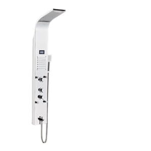 Set di tende da doccia spa a pioggia con maniglia singola OEM, rubinetto a cascata, nucleo valvola in ceramica cromata lucida, spray morbido per hotel