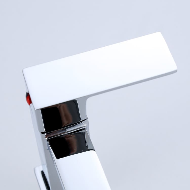 Chrome Chrome à manche unique Basin à eau froide Robinet Pont en céramique monté en céramique pour hôtels ou conception de salle de bain de luxe - Image 5