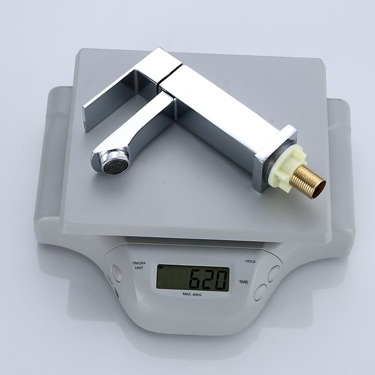 Chrome Chrome à manche unique Basin à eau froide Robinet Pont en céramique monté en céramique pour hôtels ou conception de salle de bain de luxe - Image 6