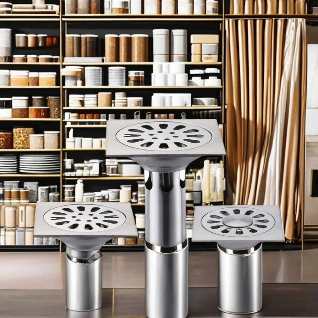 现代的 304 不锈钢银浴室配件卫生五金洗衣机地板排水 - 图片 3