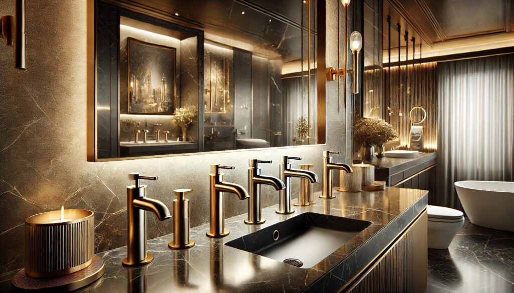 Custom faucet design for luxury bathroom brand differentiation
